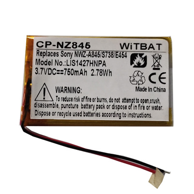 LIS1374HNPA for Sony NWZ-A845 NW-S639 NWZ-E454 MP3 player battery