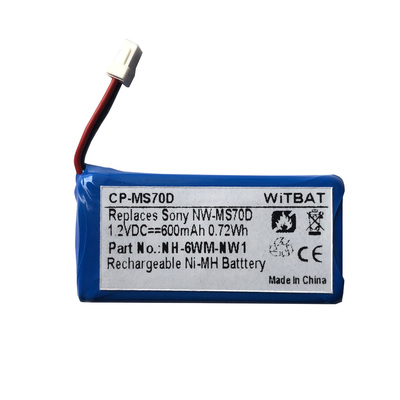 NH-6WM-NW1 for Sony Walkman NW-MS70D MS90D MP3 Player Battery