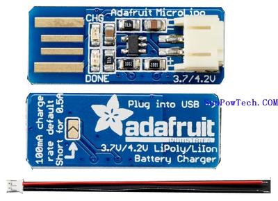 Adafruit Micro Lipo USB Battery Charger 